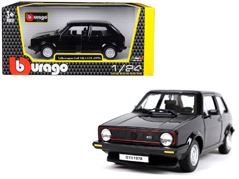 1979 Volkswagen Golf Mk1 GTI Black 1/24 Diecast Model Car by Bburago-DiecastModeler.com