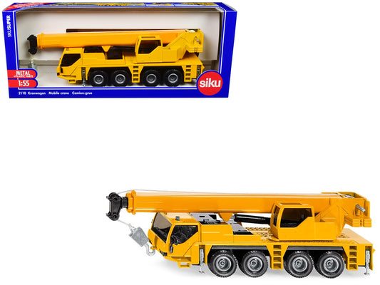Mobile Crane Yellow 1/55 Diecast Model by Siku-DiecastModeler.com