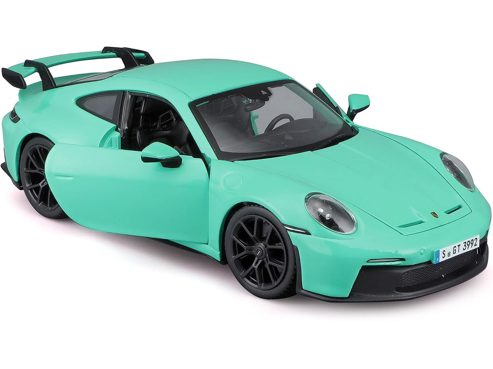 Porsche 911 GT3 Light Green 1/24 Diecast Model Car by Bburago-DiecastModeler.com