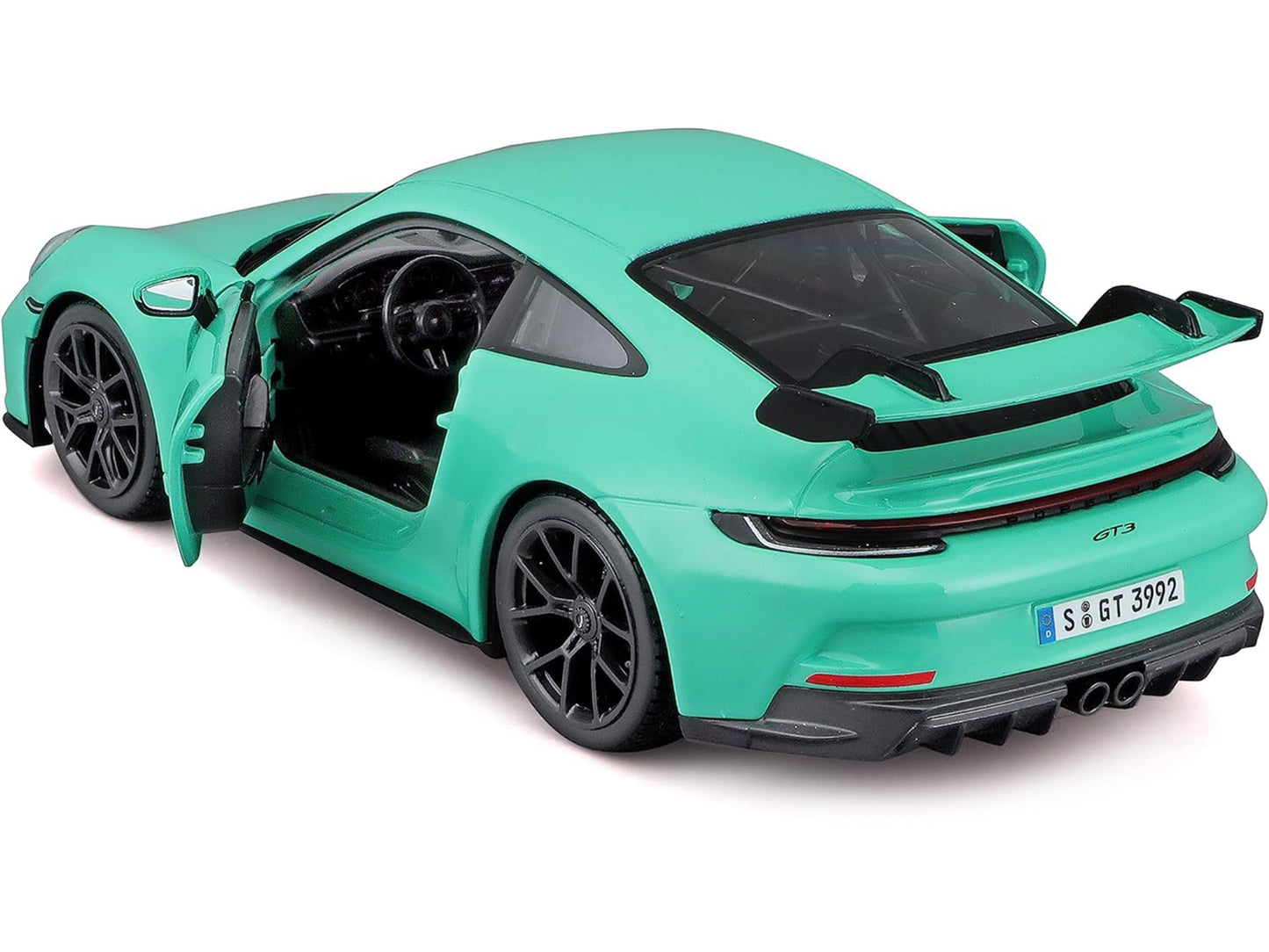 Porsche 911 GT3 Light Green 1/24 Diecast Model Car by Bburago-DiecastModeler.com