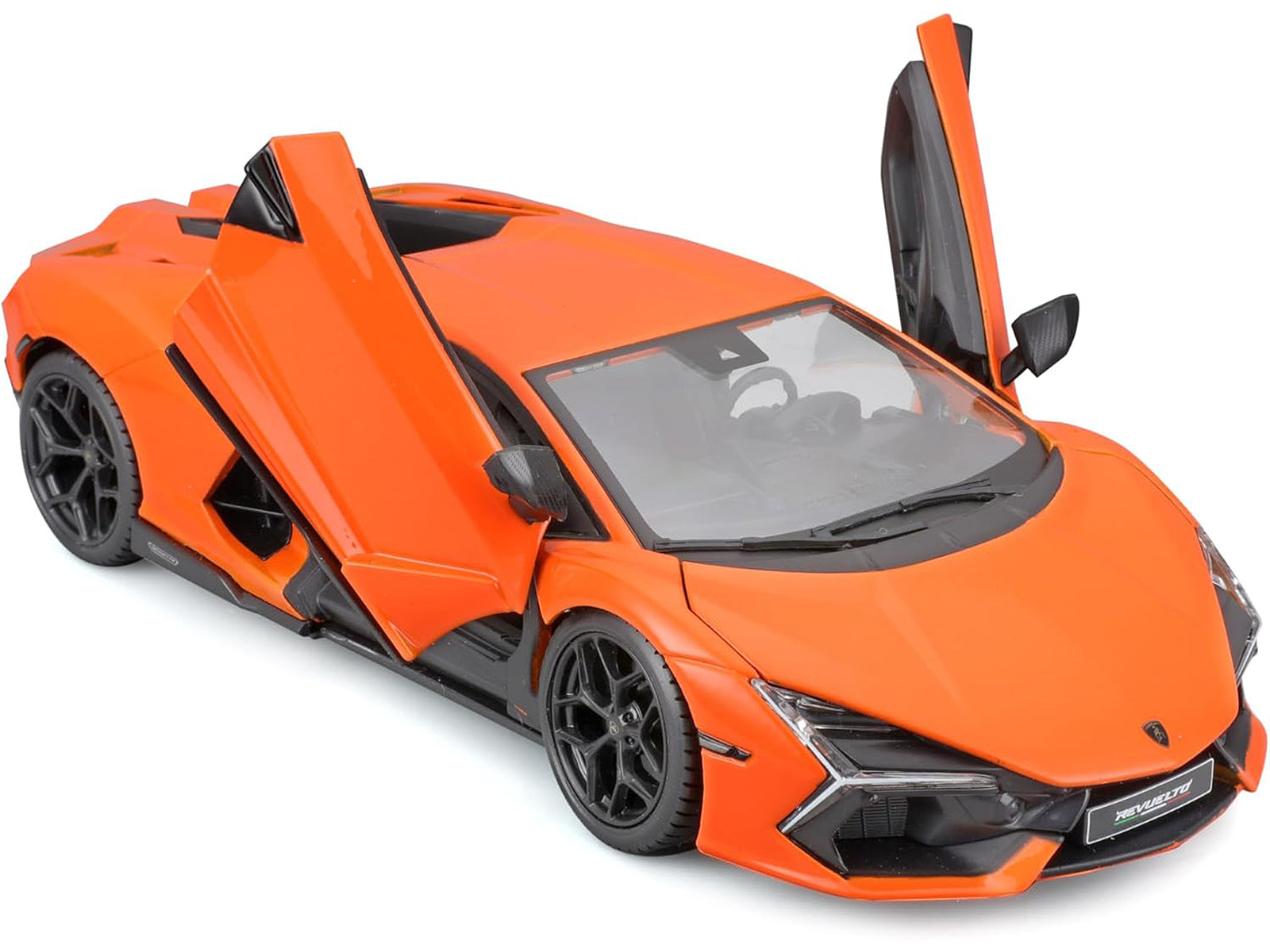 Lamborghini Revuelto Orange "Italian Design" Series 1/24 Diecast Model Car by Bburago-DiecastModeler.com