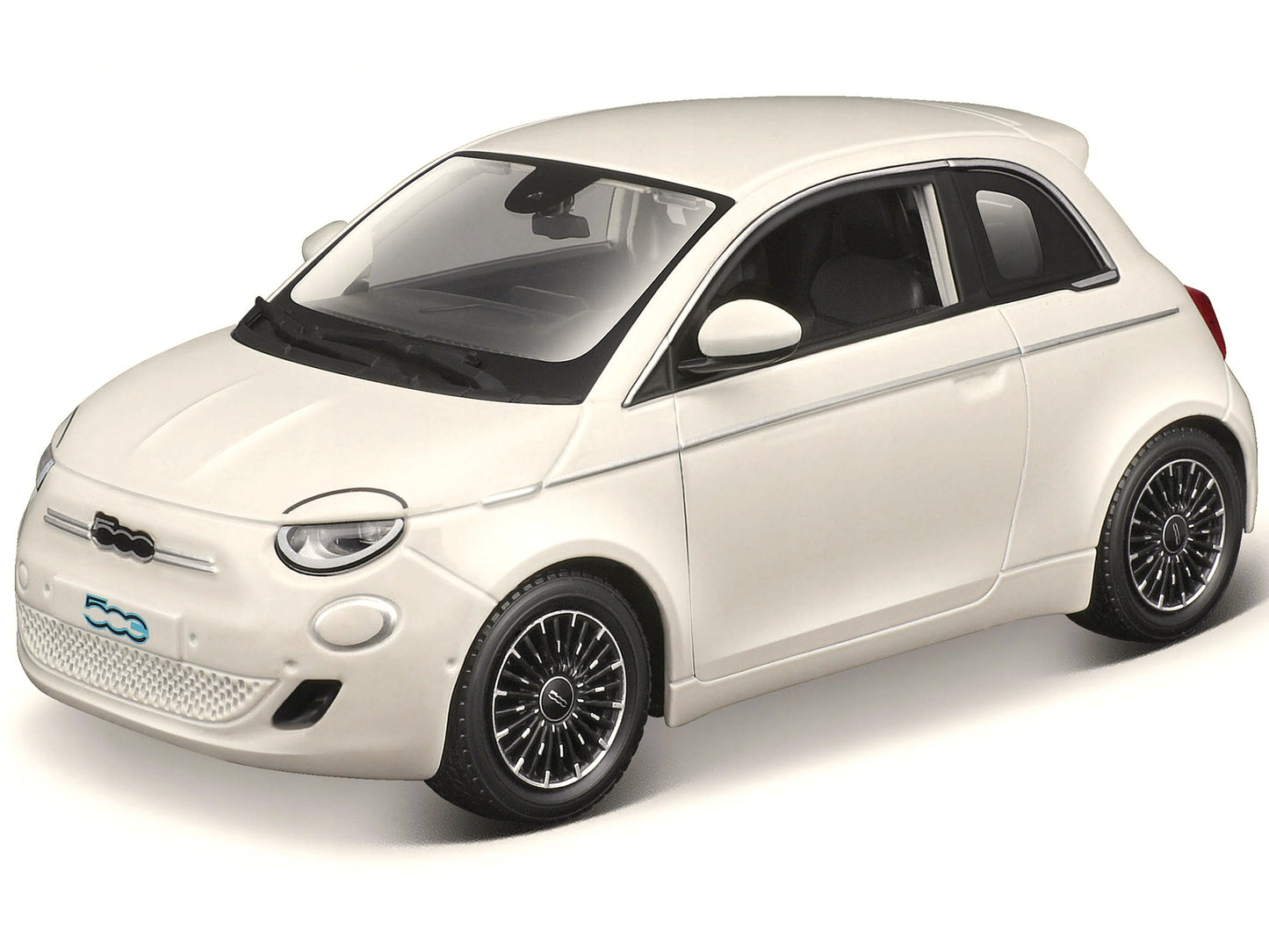 2023 Fiat 500e White 1/24 Diecast Model Car by Bburago