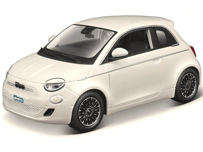 2023 Fiat 500e White 1/24 Diecast Model Car by Bburago