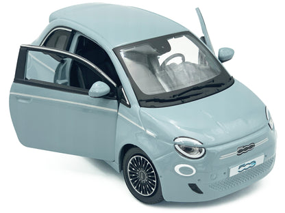 2023 Fiat 500e Light Blue 1/24 Diecast Model Car by Bburago