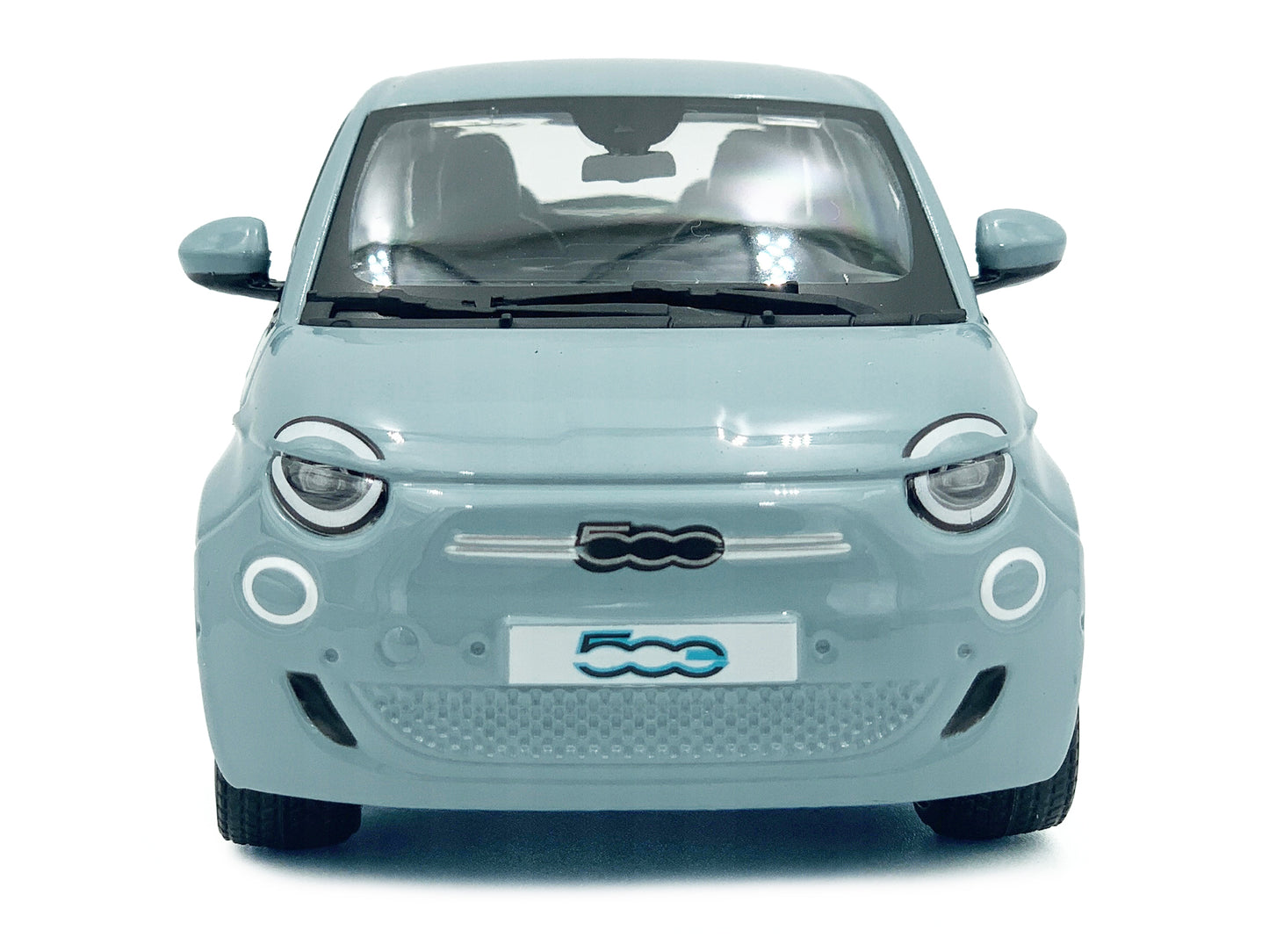 2023 Fiat 500e Light Blue 1/24 Diecast Model Car by Bburago