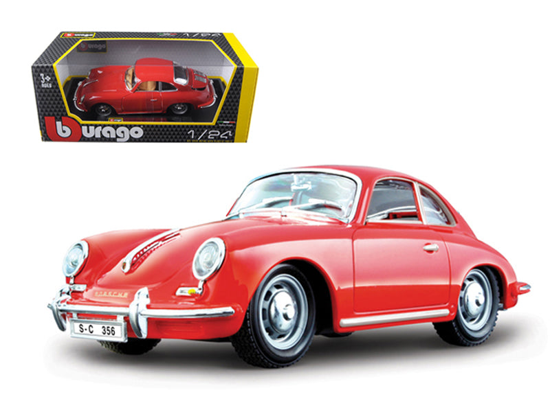 1961 Porsche 356 B Coupe Red 1/24 Diecast Model Car by Bburago-DiecastModeler.com