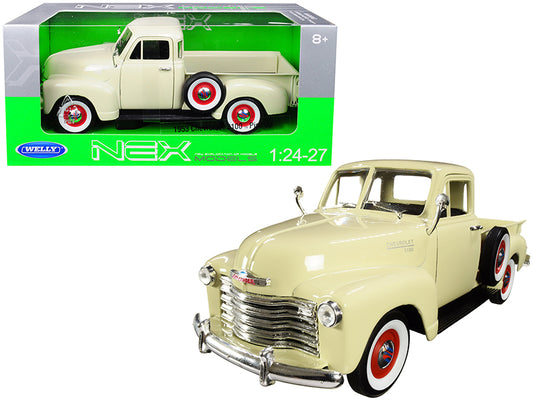 1953 Chevrolet 3100 Pickup Truck Cream 1/24-1/27 Diecast Model Car by Welly-DiecastModeler.com
