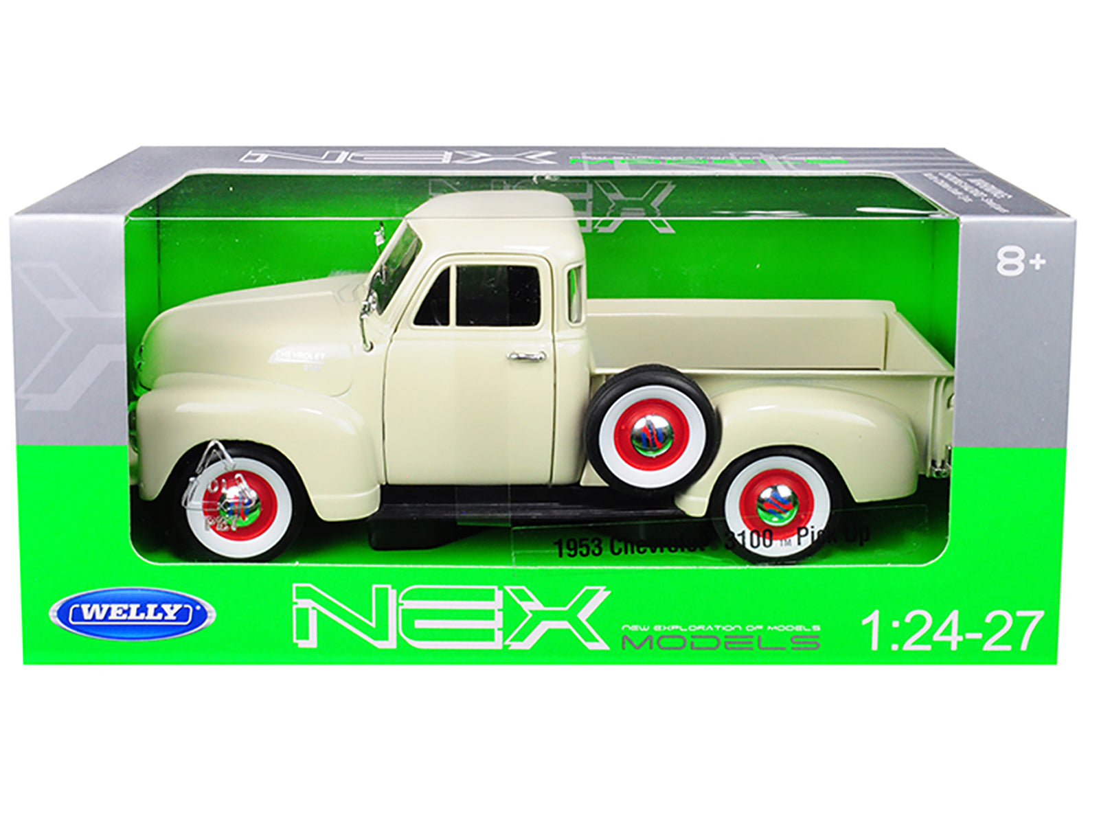 1953 Chevrolet 3100 Pickup Truck Cream 1/24-1/27 Diecast Model Car by Welly-DiecastModeler.com