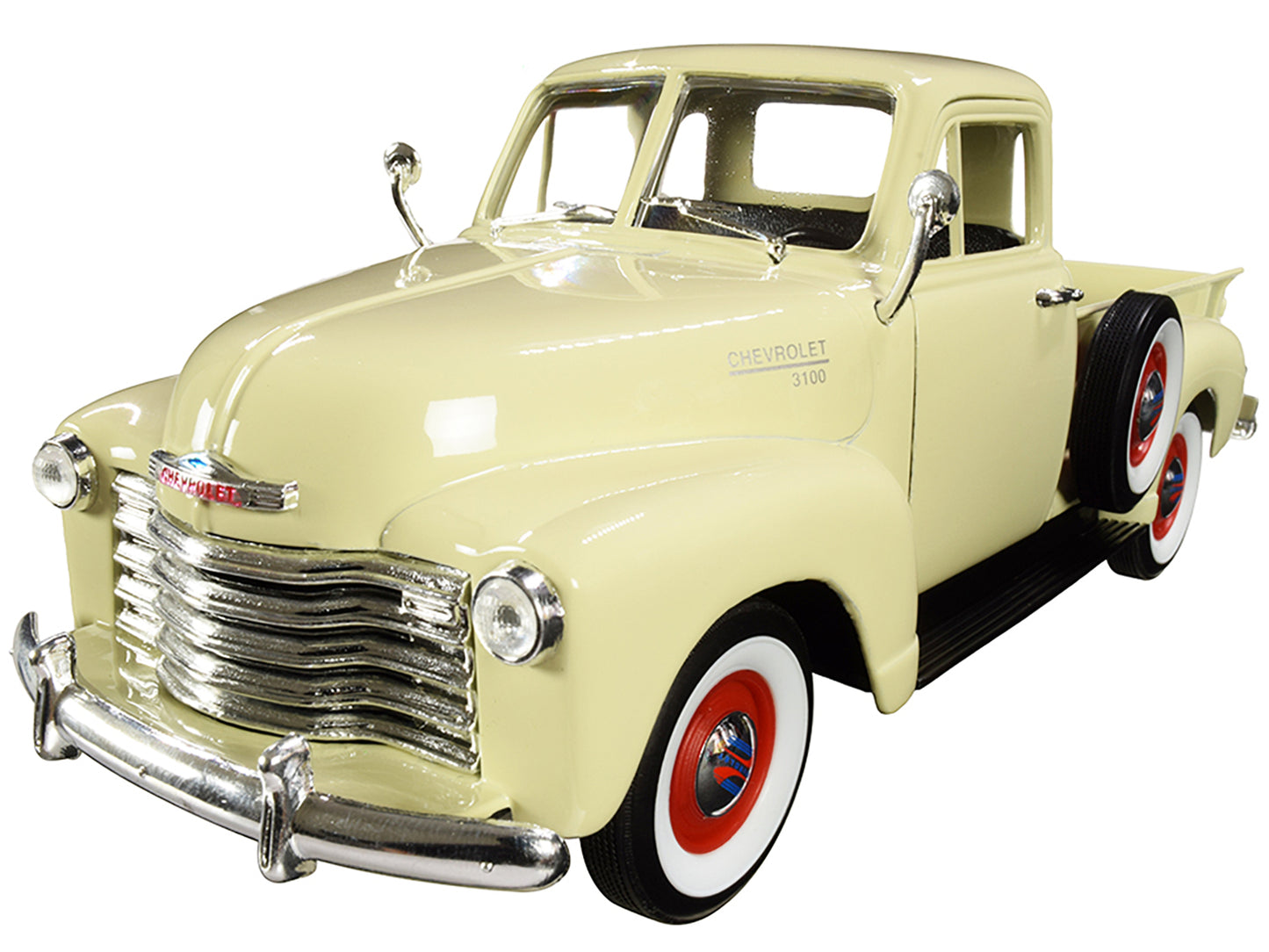1953 Chevrolet 3100 Pickup Truck Cream 1/24-1/27 Diecast Model Car by Welly-DiecastModeler.com