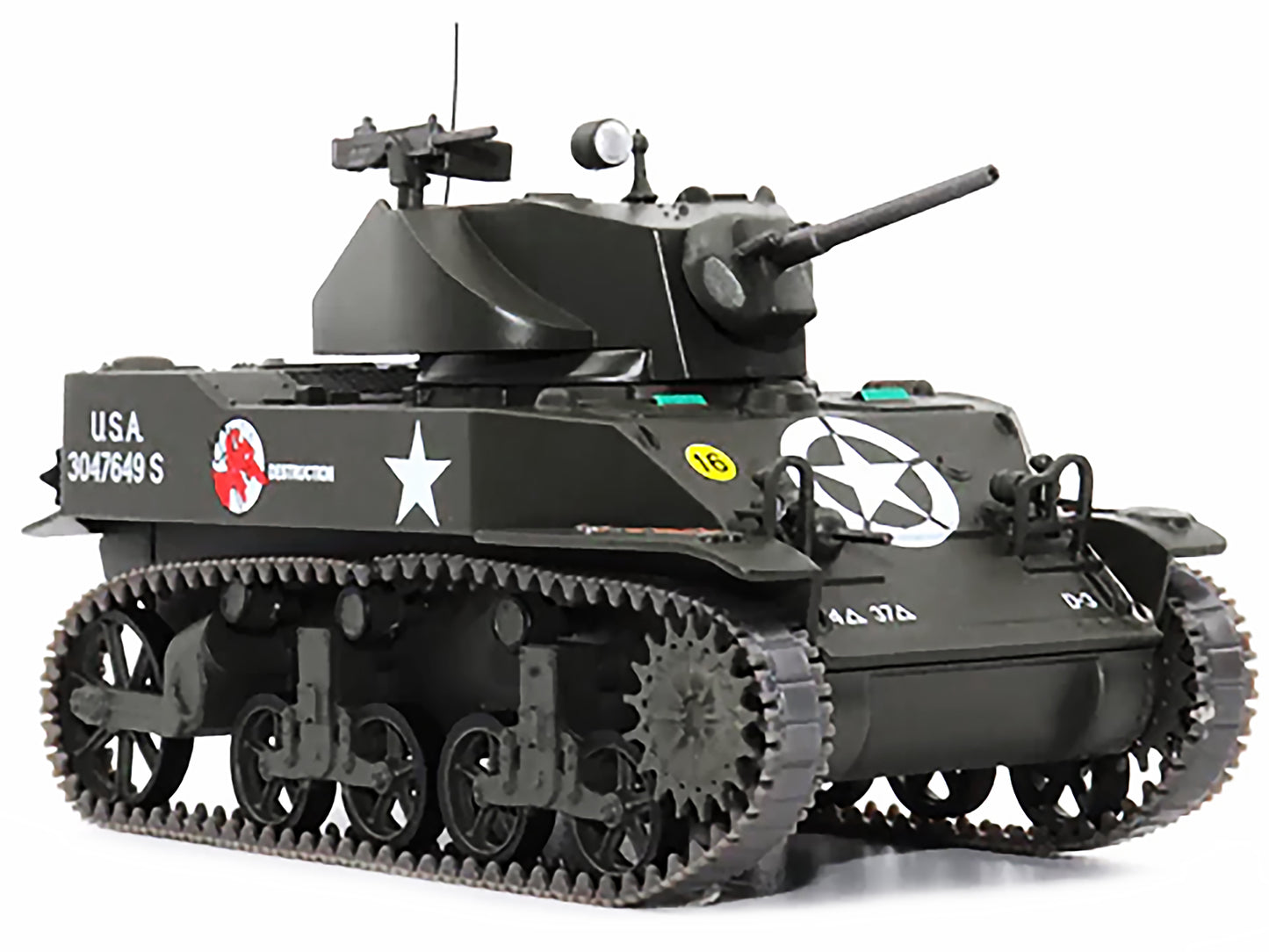 M5A1 Light Tank #16 "Destruction" "U.S.A. 37th Tank Battalion France September 1944" 1/43 Diecast Model by AFVs of WWII-DiecastModeler.com