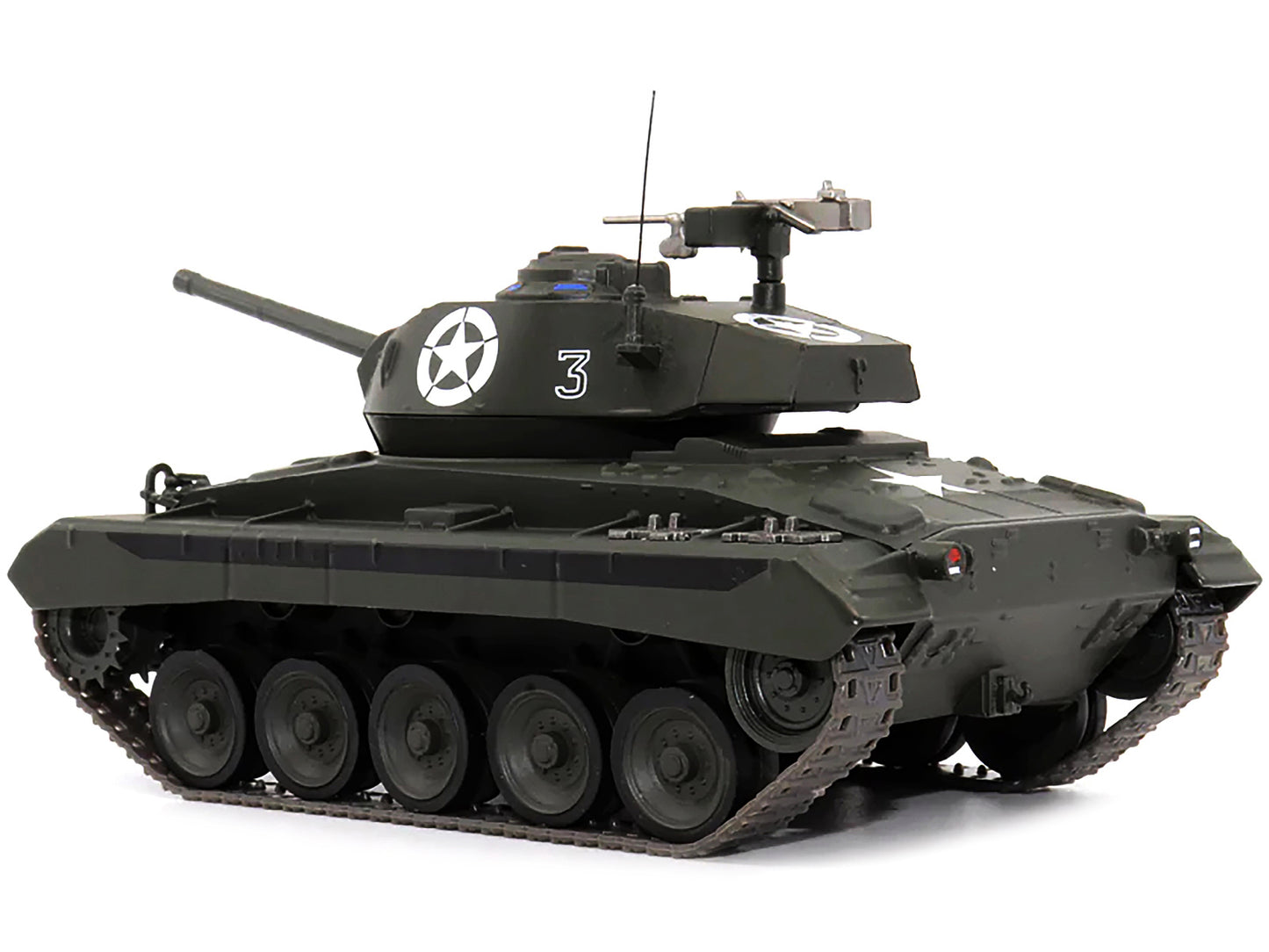 M24 "Chaffee" Tank #3 "U.S.A. 1st Armored Division Italy April 1945" 1/43 Diecast Model by AFVs of WWII-DiecastModeler.com