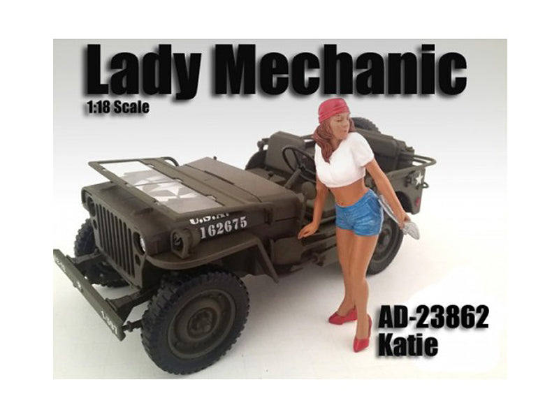 Lady Mechanic Katie Figure For 1:18 Scale Models by American Diorama-DiecastModeler.com