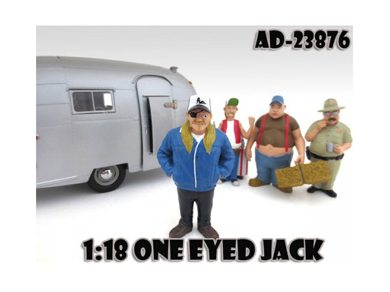 One Eyed Jack "Trailer Park" Figure For 1:18 Scale Diecast Model Cars by American Diorama-DiecastModeler.com