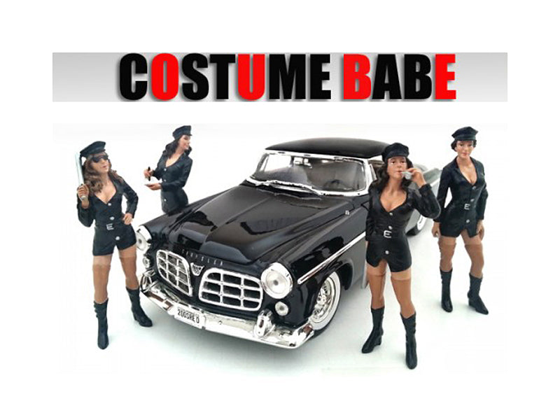 "Costume Babes" 4 Piece Figure Set For 1:24 Scale Models by American Diorama-DiecastModeler.com