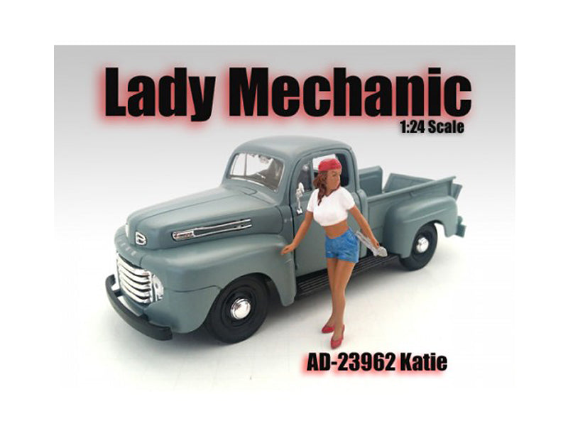 Lady Mechanic Katie Figurine for 1/24 Scale Models by American Diorama-DiecastModeler.com