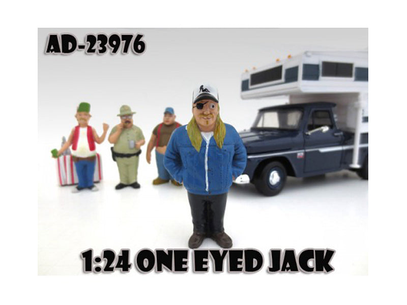 One Eyed Jack "Trailer Park" Figure For 1:24 Model Cars by American Diorama-DiecastModeler.com