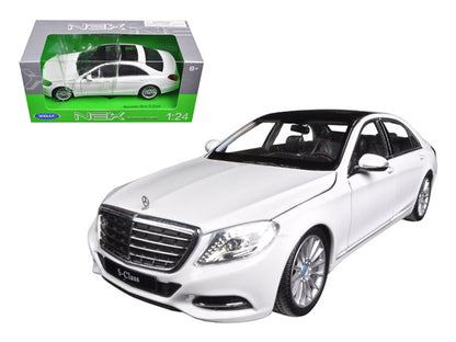 Mercedes Benz S Class with Sunroof White "NEX Models" 1/24 Diecast Model Car by Welly-DiecastModeler.com