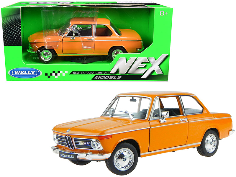 BMW 2002ti Orange 1/24 Diecast Model Car by Welly-DiecastModeler.com