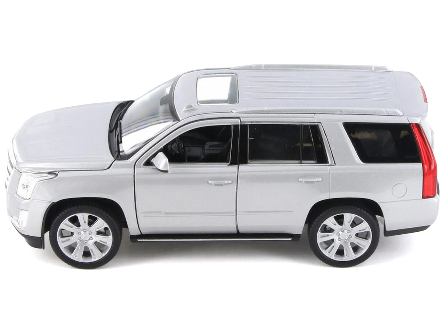 2017 Cadillac Escalade with Sunroof Silver Metallic 1/24-1/27 Diecast Model Car by Welly-DiecastModeler.com