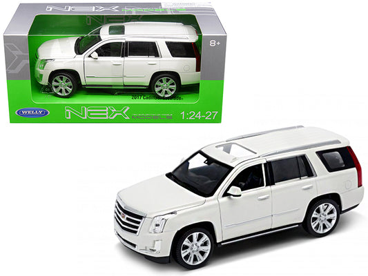 2017 Cadillac Escalade with Sunroof White 1/24-1/27 Diecast Model Car by Welly-DiecastModeler.com