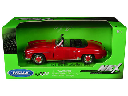 1955 Mercedes-Benz 190 SL Red "NEX Models" Series 1/24 Diecast Model Car by Welly-DiecastModeler.com