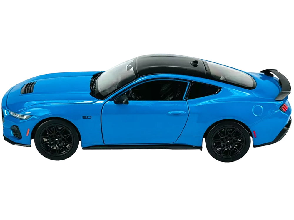 2024 Ford Mustang GT 5.0 Blue with Black Top "NEX Models" Series 1/25 Diecast Model Car by Welly-DiecastModeler.com