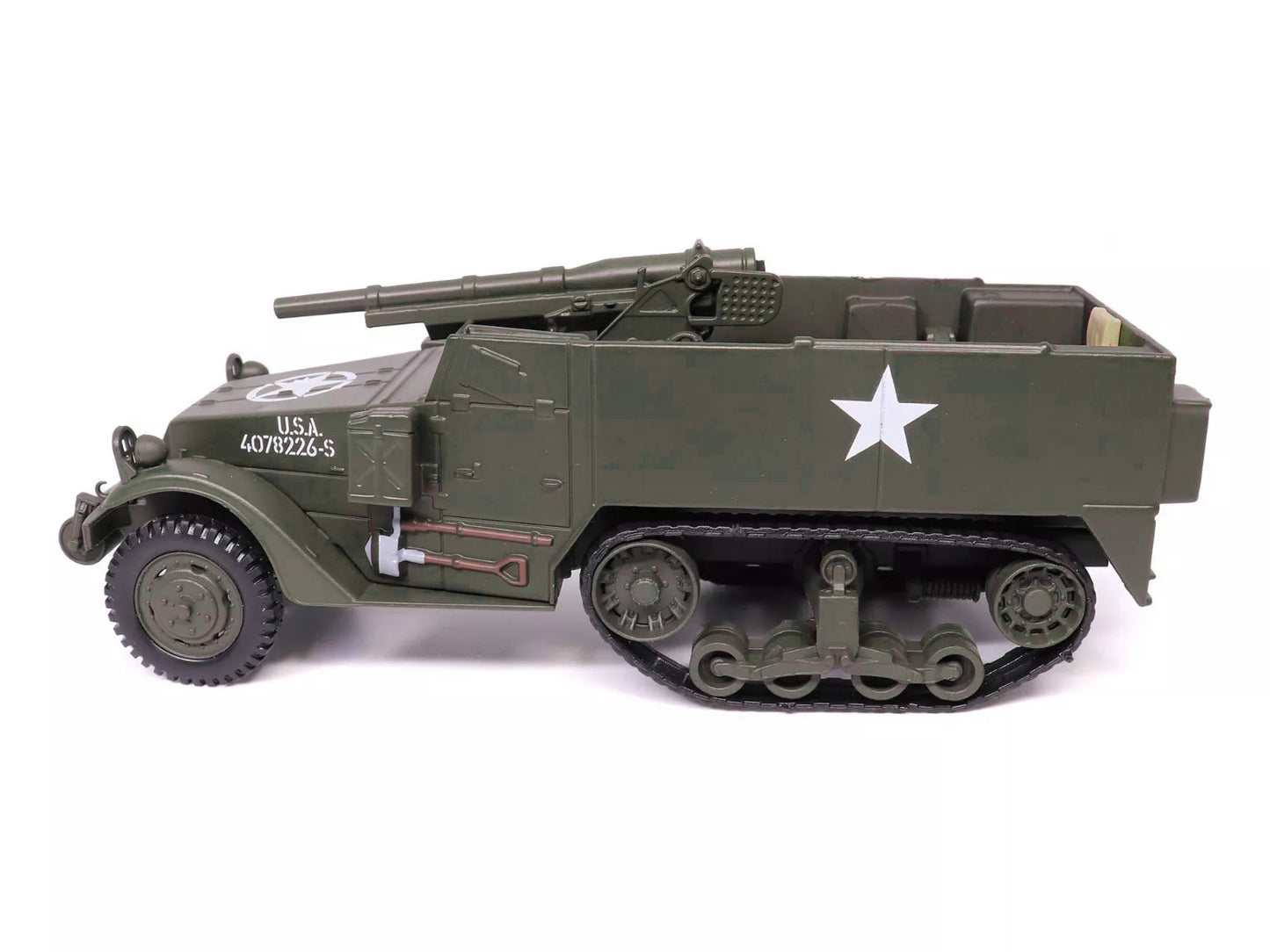M3 Gun Motor Carriage with 75mm M1897A4 Gun Olive Drab "United States Army" 1/43 Diecast Model by Militaria Die Cast-DiecastModeler.com
