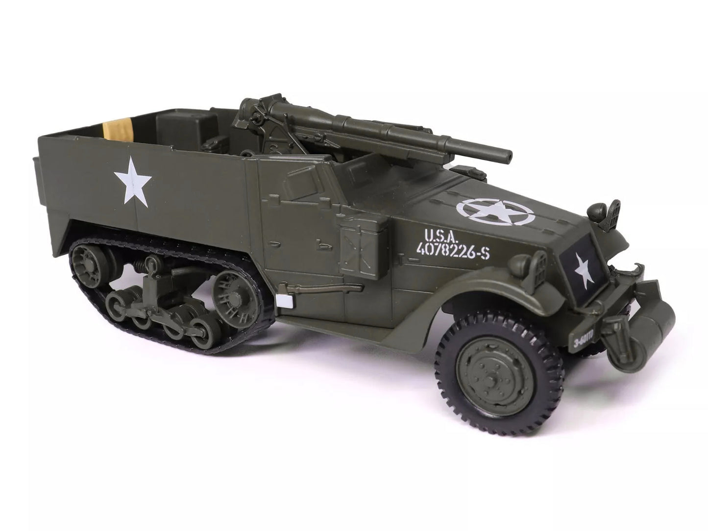 M3 Gun Motor Carriage with 75mm M1897A4 Gun Olive Drab "United States Army" 1/43 Diecast Model by Militaria Die Cast-DiecastModeler.com