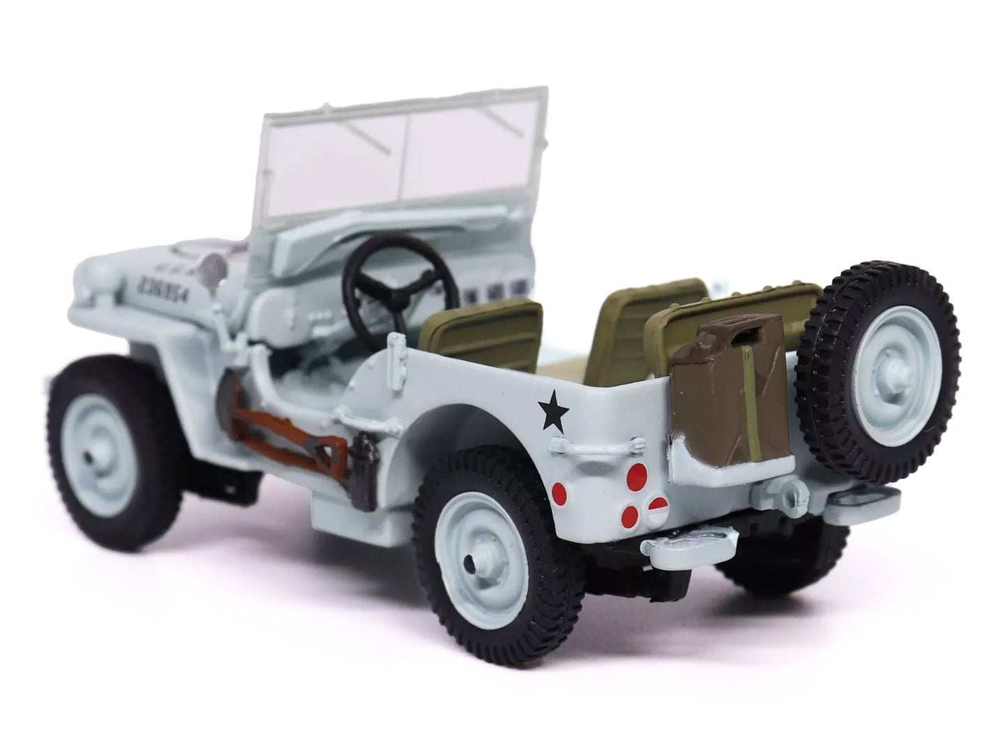 Willys Jeep 1/4-Ton Car Light Blue "United States Navy" 1/43 Diecast Model by Militaria Die Cast-DiecastModeler.com