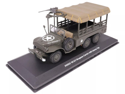 Dodge WC63 Weapons Carrier with Canvas Top Olive Drab "United States Army" 1/43 Diecast Model by Militaria Die Cast-DiecastModeler.com