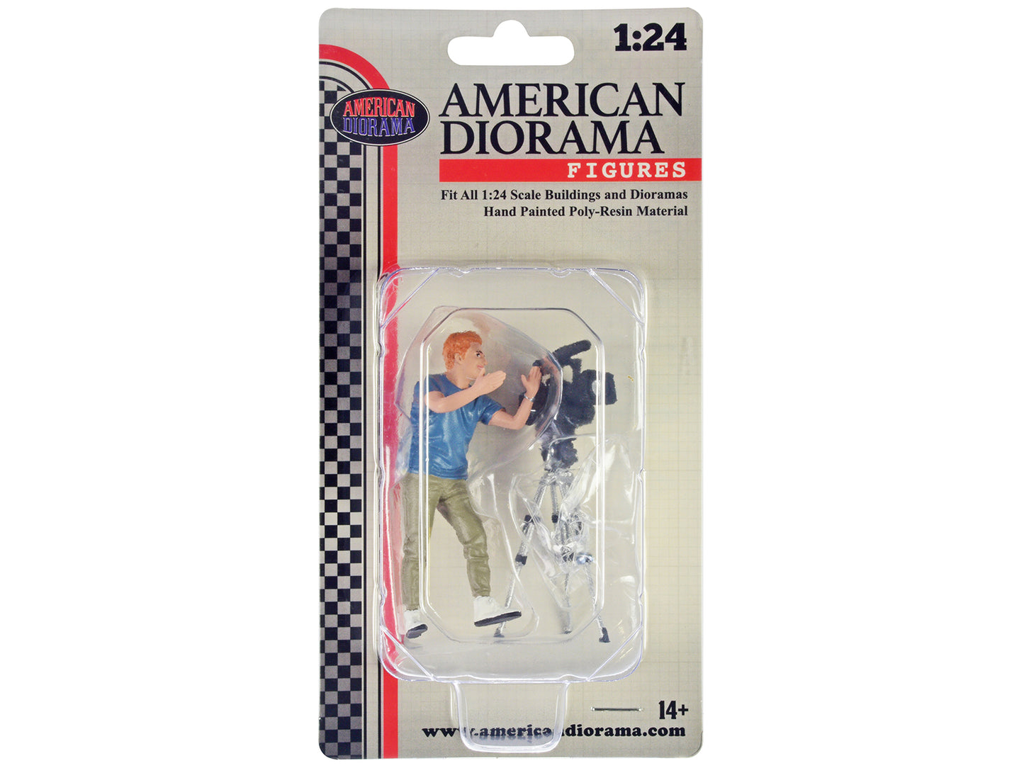 "On-Air" Figure 5 with Standing Camera for 1/24 Scale Models by American Diorama-DiecastModeler.com