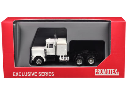 Peterbilt Sleeper Cab White 1/87 (HO) Plastic Model Car by Promotex