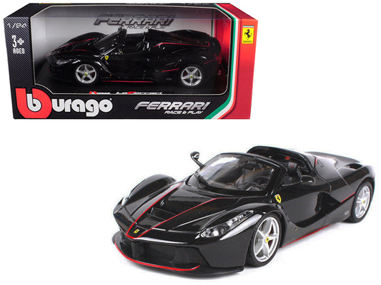Ferrari LaFerrari F70 Aperta Black 1/24 Diecast Model Car by Bburago-DiecastModeler.com