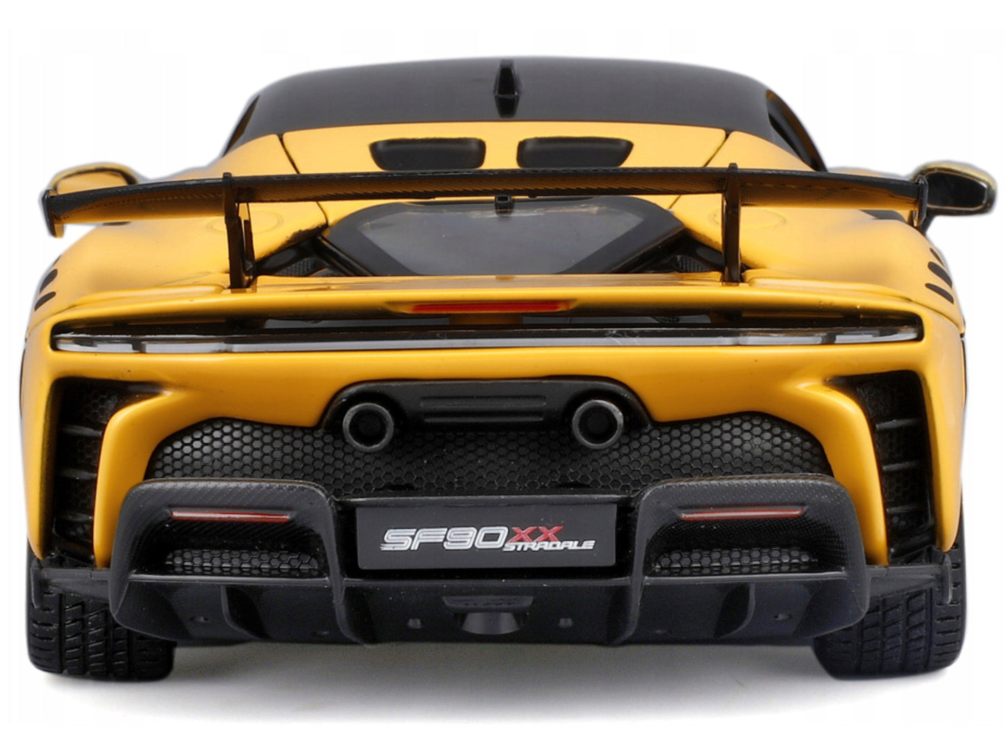 Ferrari SF90 XX Stradale Yellow with Black Top "Race and Play" Series 1/24 Diecast Model Car by Bburago