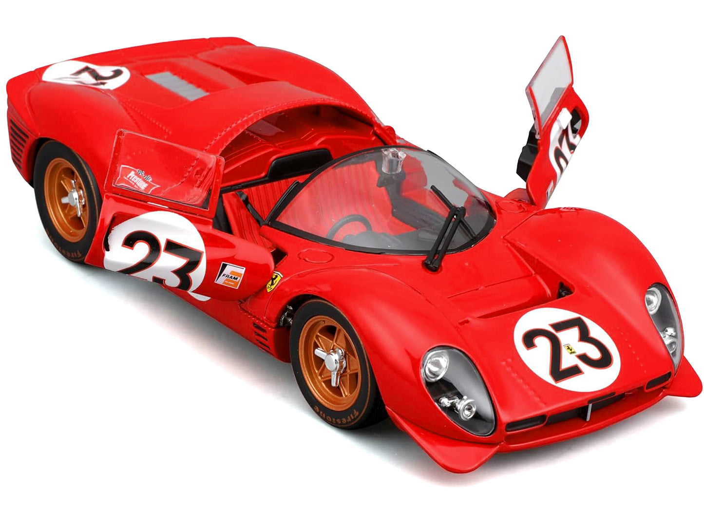 Ferrari 330 P4 #23 Lorenzo Bandini - Chris Amon "Ferrari S.P.A." Winner "24 Hours of Daytona" (1967) "Racing" Series 1/24 Diecast Model Car by Bburago