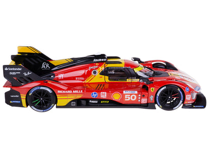 Ferrari 499P #50 Antonio Fuoco - Miguel Molina - Nicklas Nielsen "Ferrari AF Corse" Winner "24 Hours of Le Mans" (2024) "Racing" Series 1/24 Diecast Model Car by Bburago