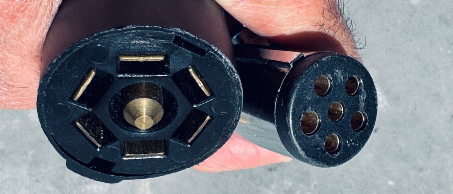 7 to 6 Wire Coiled Cable for RV use flat-tow - Red - Used for Jeep Wrangler