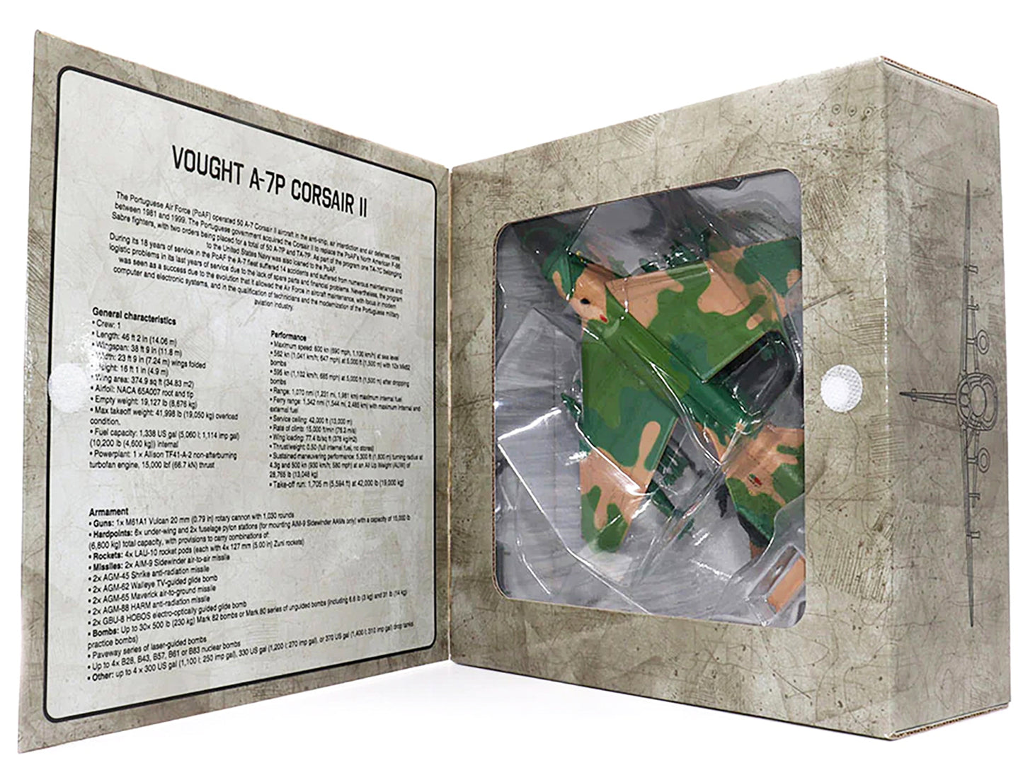 Vought A-7P Corsair II Attack Aircraft "Portugal" 1/72 Diecast Model by Militaria Die Cast-DiecastModeler.com