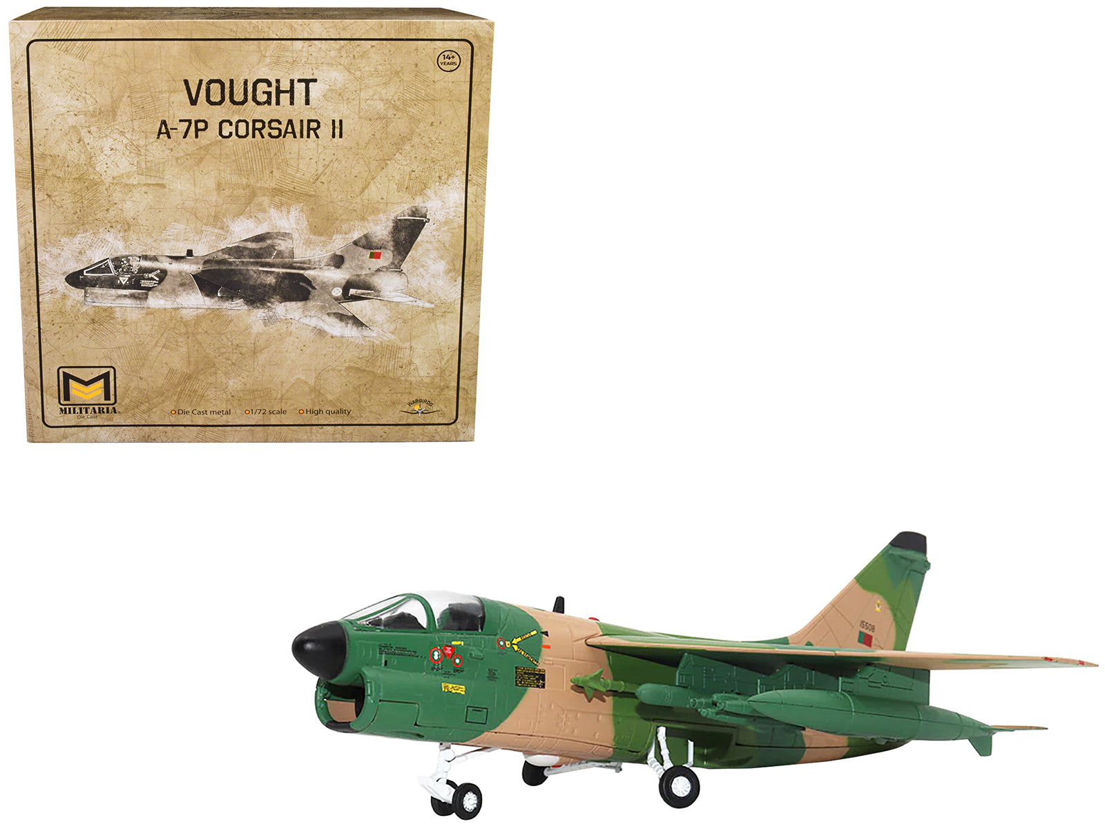 Vought A-7P Corsair II Attack Aircraft "Portugal" 1/72 Diecast Model by Militaria Die Cast-DiecastModeler.com