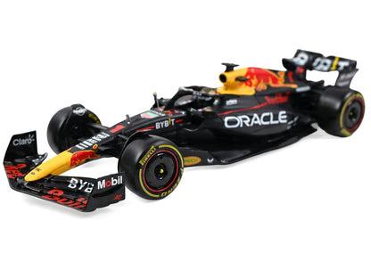 Red Bull Racing RB19 #1 Max Verstappen "Oracle" Winner Formula One F1 Championship "Drivers' Champion" (2023) with Display Case 1/24 Diecast Model Car by Bburago