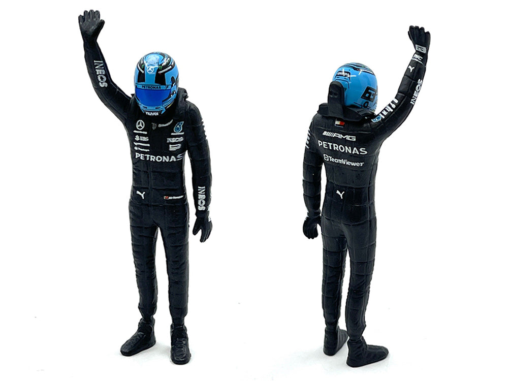 Mercedes-AMG W14 E Performance #63 George Russell "Petronas" Formula One F1 World Championship (2023) with Driver Figure 1/24 Diecast Model Car by Bburago-DiecastModeler.com