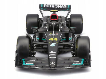 Mercedes-AMG F1 W14 E Performance #44 Lewis Hamilton "Petronas" Formula One F1 "World Championship" (2023) with Driver Figure "Race" Series 1/24 Diecast Model Car by Bburago-DiecastModeler.com
