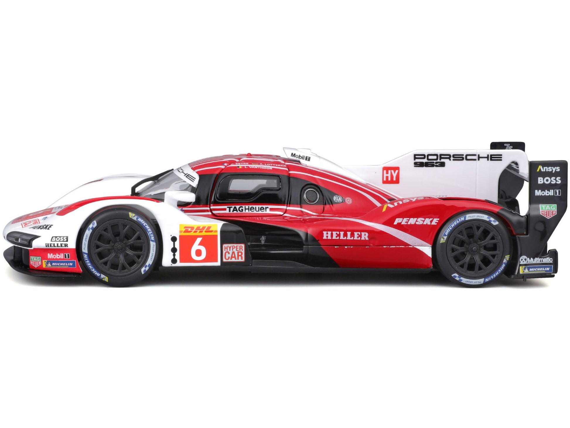 Porsche 963 #6 Kevin Estre - Andre Lotterer - Laurens Vanthoor "Porsche Penske Motorsport" Winner "FIA World Endurance Championship" (2024) 1/24 Diecast Model Car by Bburago-DiecastModeler.com