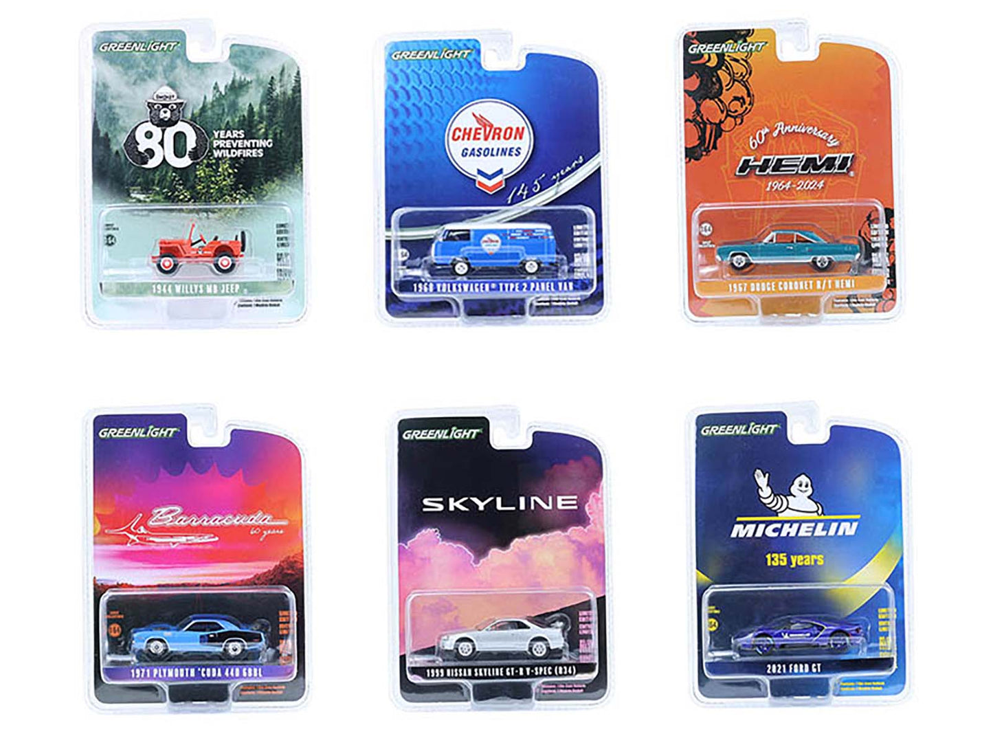 "Anniversary Collection" Set of 6 pieces Series 17 1/64 Diecast Model Cars by Greenlight-DiecastModeler.com