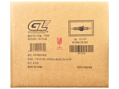 "Black Bandit" 6 piece Set Series 30 1/64 Diecast Model Cars by Greenlight