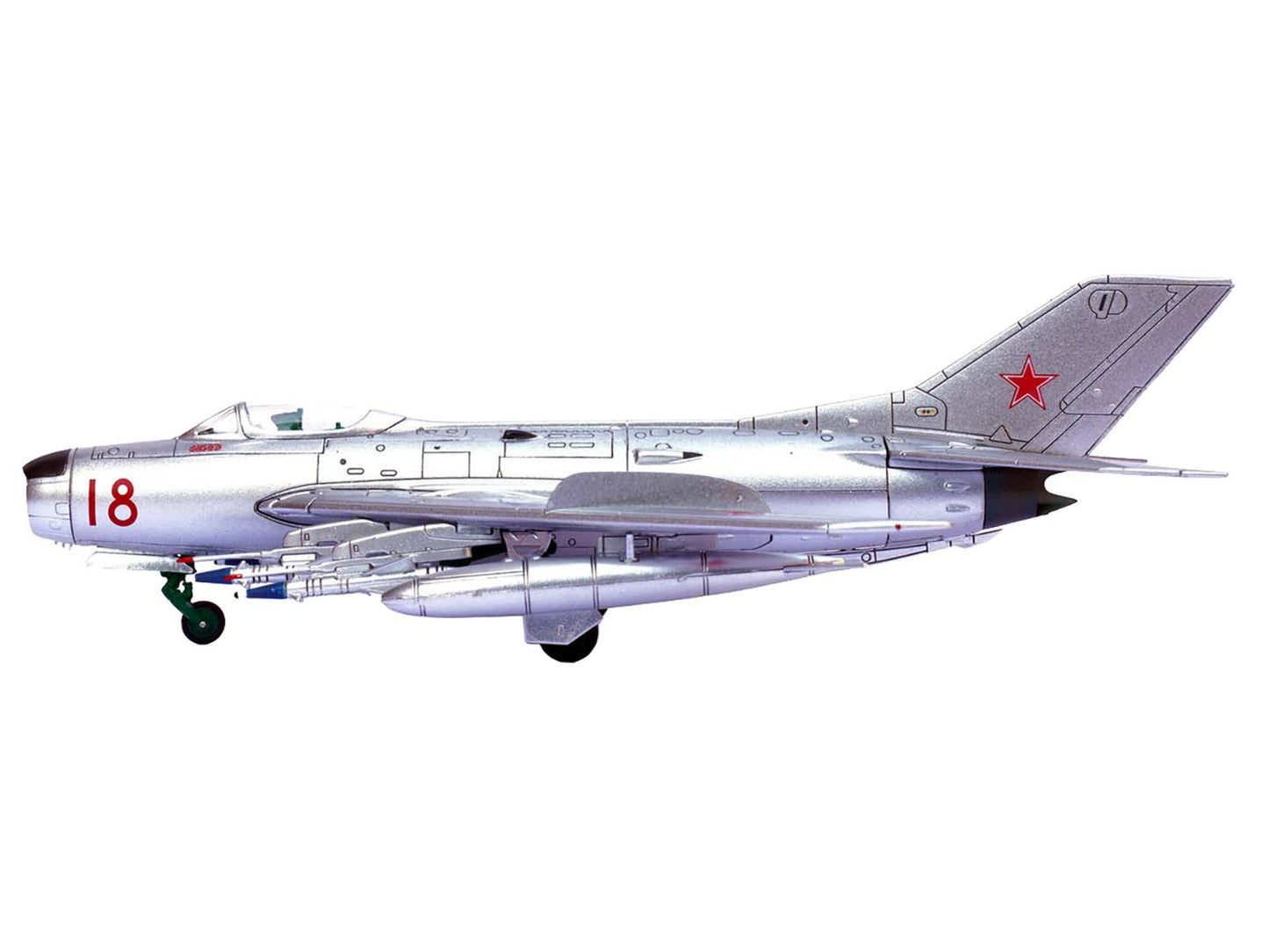 Mikoyan-Gurevich MiG-19PM Farmer-E Fighter Aircraft "Red 18" Soviet Air Force 1/72 Diecast Model by Panzerkampf