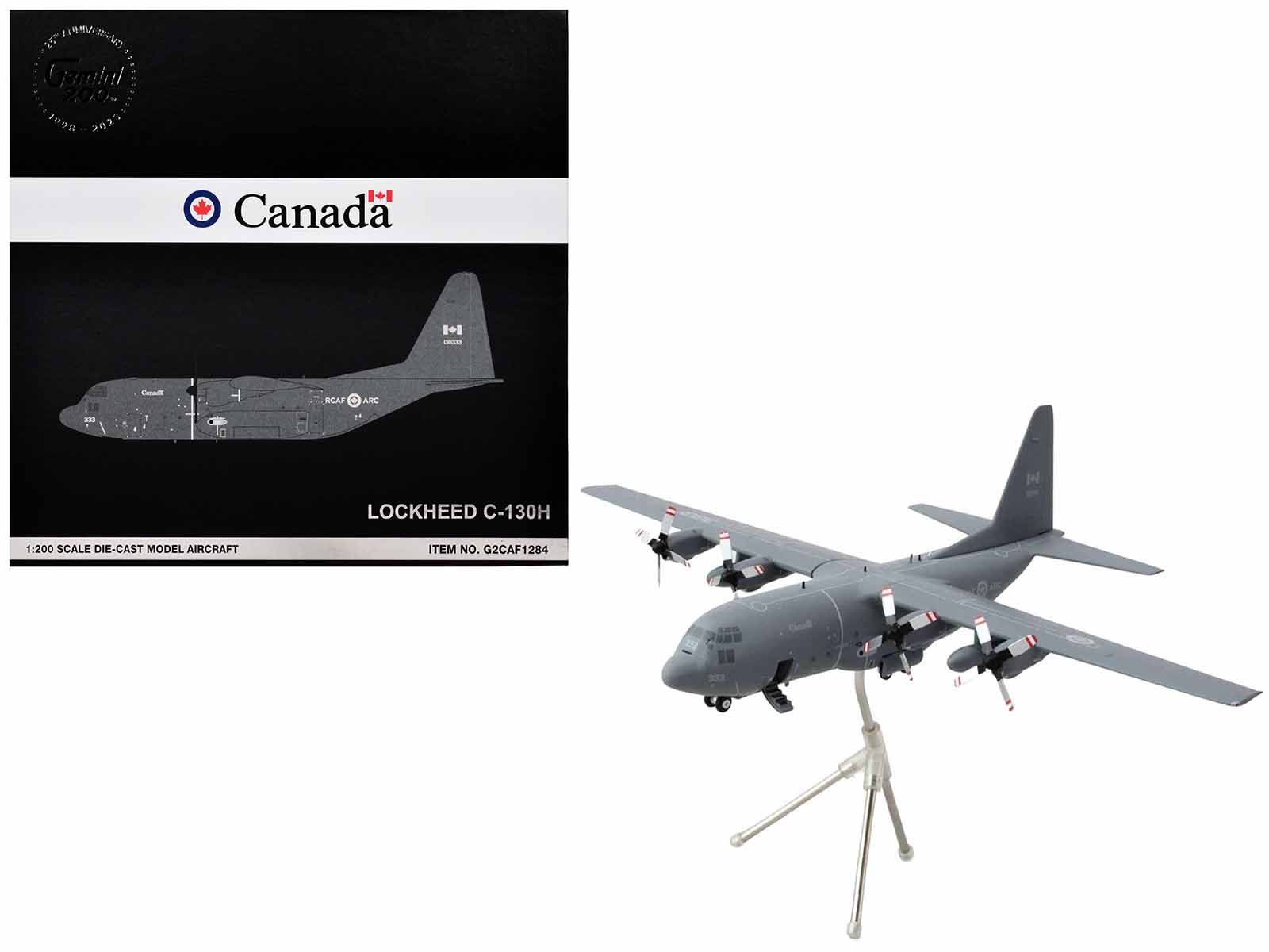 Lockheed C-130H Hercules Transport Aircraft "Royal Canadian Air Force" (130333) Gray "Gemini 200" Series 1/200 Diecast Model Airplane by GeminiJets-DiecastModeler.com