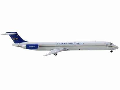 McDonnell Douglas MD-83 Commercial Aircraft "Everts Air Cargo" (N965CE) White with Blue Tail 1/400 Diecast Model Airplane by GeminiJets-DiecastModeler.com