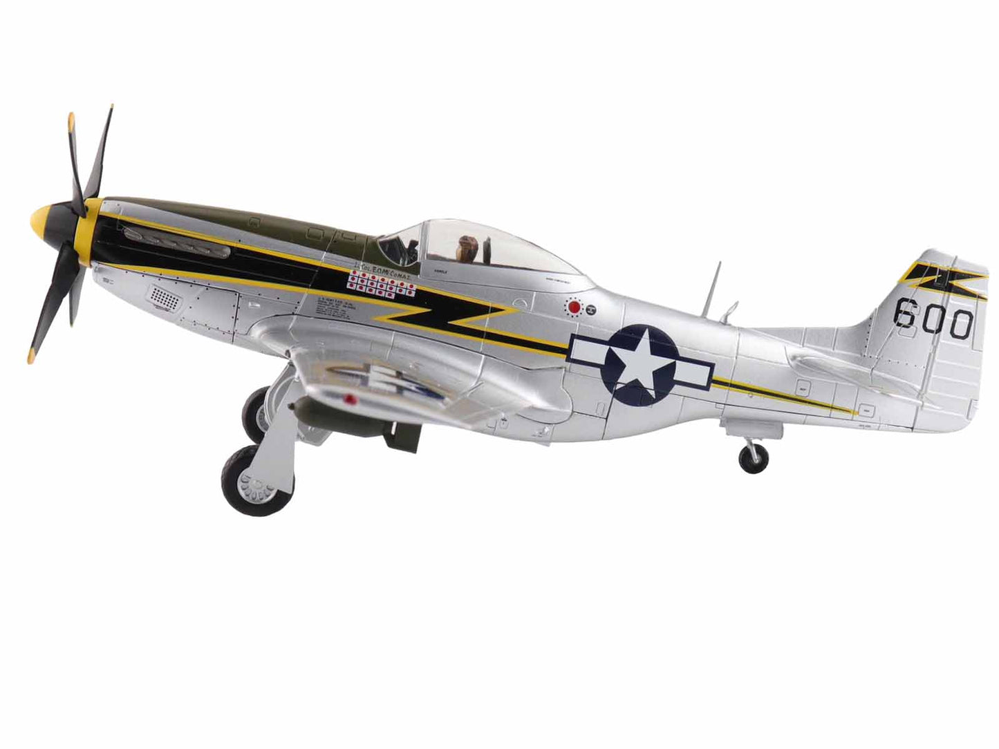 North American P-51D Mustang Fighter Aircraft "Lt. Col. McComas 118th Tactical Reconnaissance Squadron 23rd Fighter Group China" (1945) United States Army Air Force "Air Power Series" 1/48 Diecast Model by Hobby Master-DiecastModeler.com