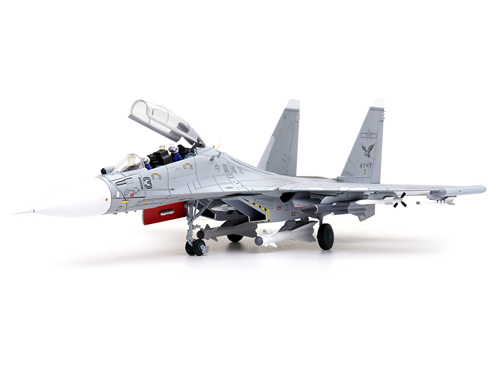 Sukhoi Su-30MKK Flanker-G Fighter Aircraft #13 "People's Liberation Army (PLA) Naval Aviation's Sea and Air Eagle Regiment" Chinese Air Force "Wing" Series 1/72 Diecast Model by Panzerkampf-DiecastModeler.com